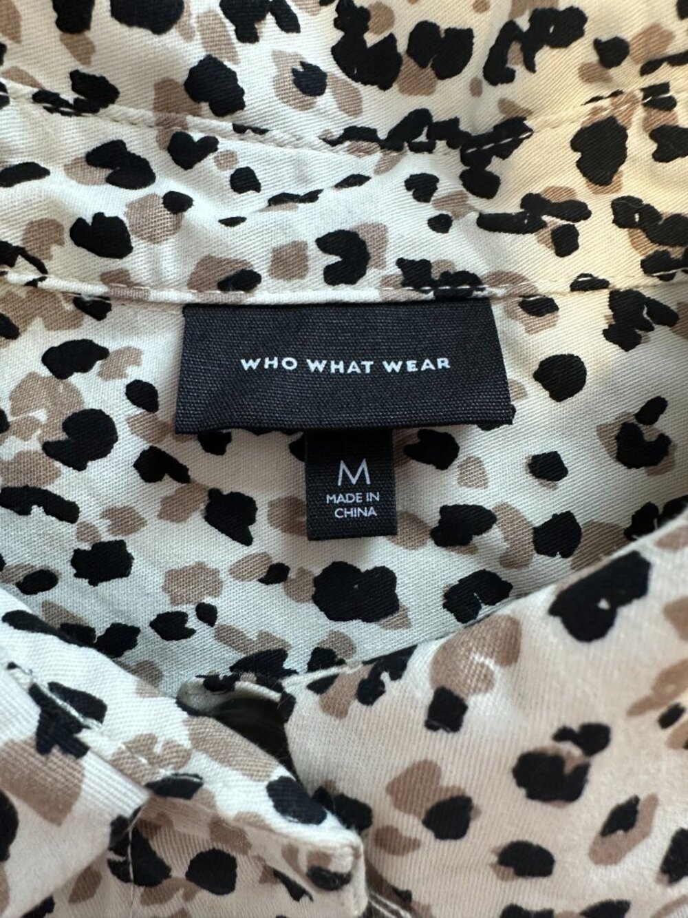 Who What Wear Black Tan and White Shirt Dress - M - Picture 4 of 6